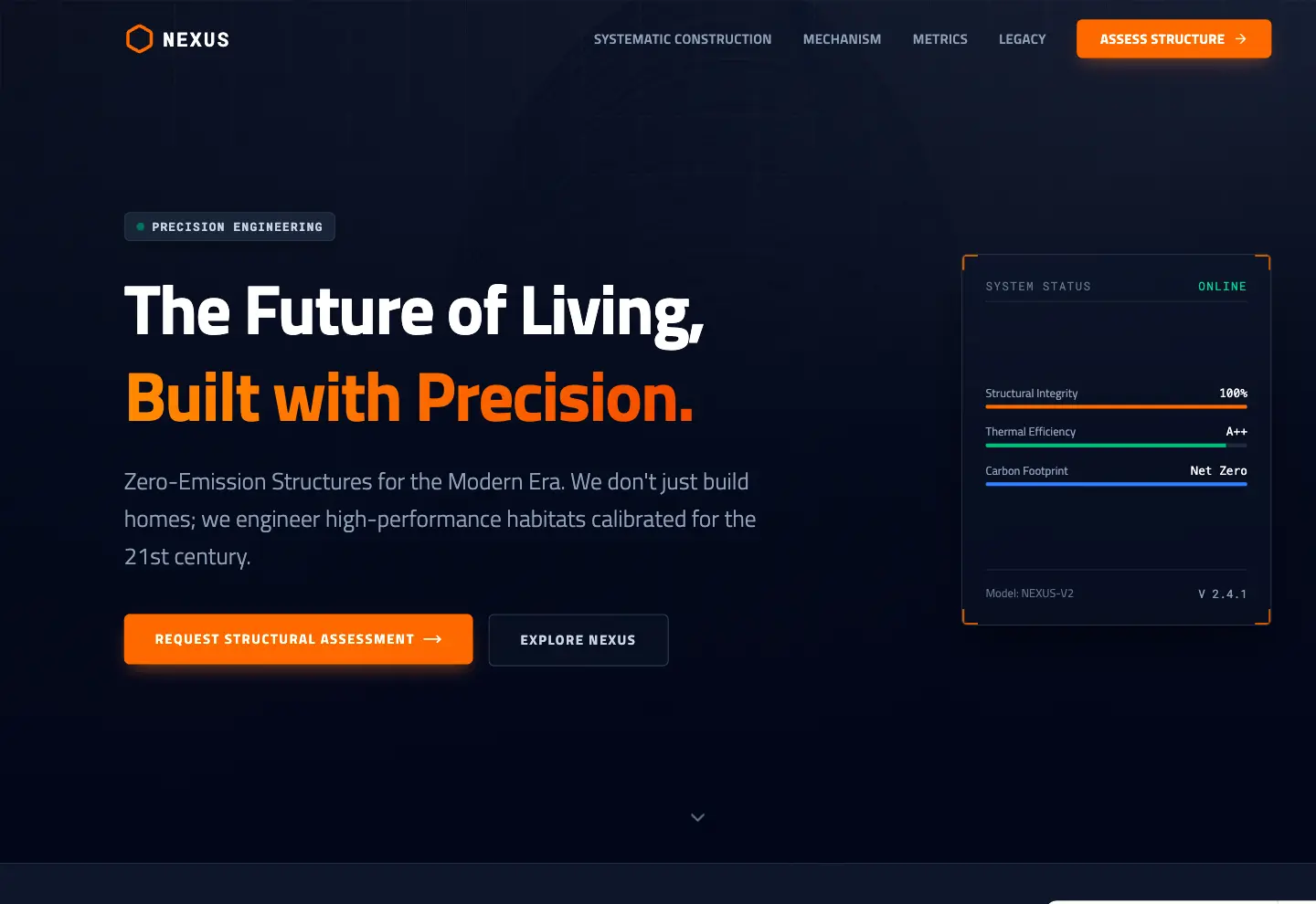 Construction Demo Webpage